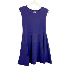 TOPSHOP fit and flare skater cobalt blue sleeveless dress